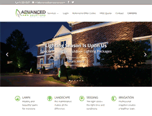 Tablet Screenshot of advancedlawnsolutions.com